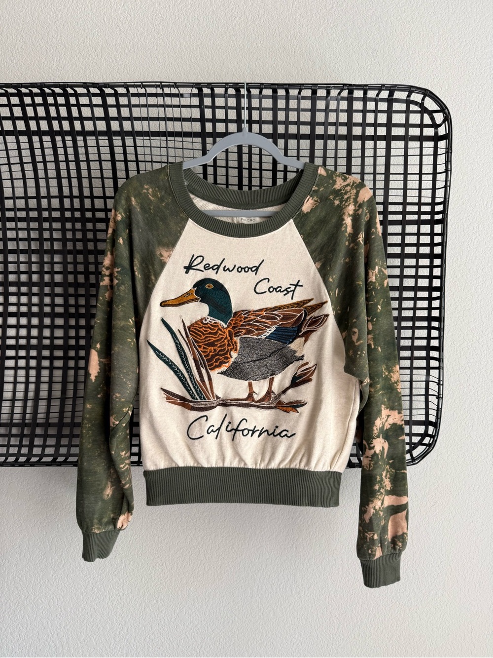 Anthropologie the Niki bubble duck sweatshirt